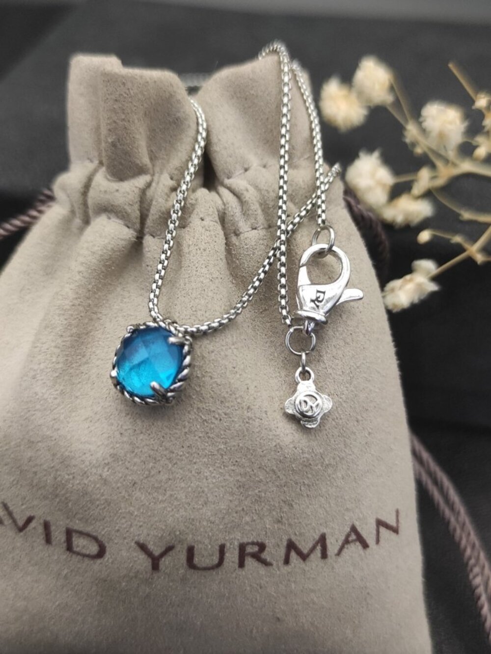 David Yurman 925 Silver Necklaces with Original Pouch